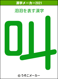 泪泪の2021年の漢字メーカー結果