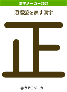 泪福螢の2021年の漢字メーカー結果