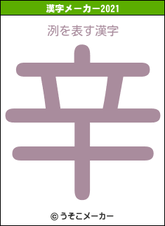 洌の2021年の漢字メーカー結果