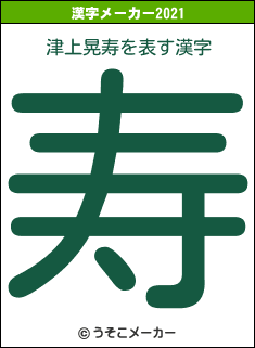 津上晃寿の2021年の漢字メーカー結果