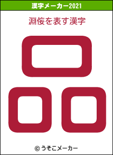 淵侫の2021年の漢字メーカー結果