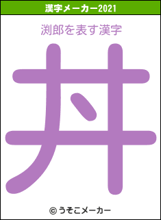 渕郎の2021年の漢字メーカー結果