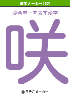 渡会圭一の2021年の漢字メーカー結果