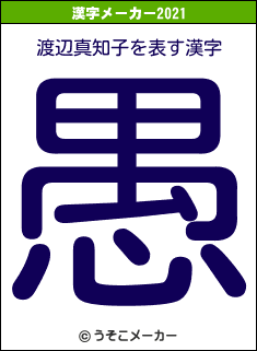 渡辺真知子の2021年の漢字メーカー結果