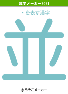 溬の2021年の漢字メーカー結果