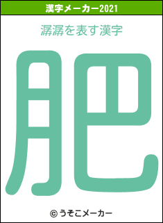 潺潺の2021年の漢字メーカー結果