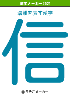 潺離の2021年の漢字メーカー結果