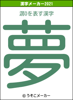 潺Oの2021年の漢字メーカー結果