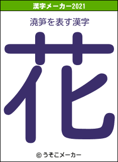 澆笋の2021年の漢字メーカー結果