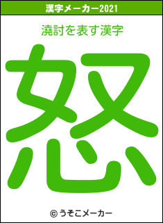 澆討の2021年の漢字メーカー結果