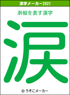澣椒の2021年の漢字メーカー結果