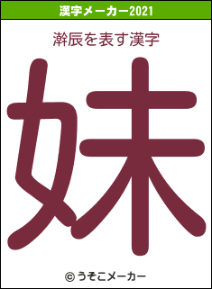 澣辰の2021年の漢字メーカー結果