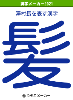 澤村長の2021年の漢字メーカー結果