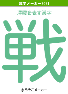 澤禝の2021年の漢字メーカー結果