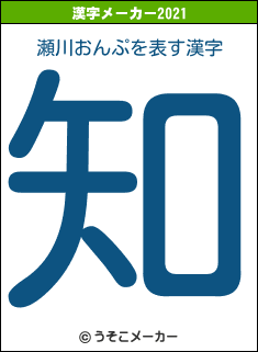 瀬川おんぷの2021年の漢字メーカー結果