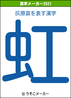 灰原哀の2021年の漢字メーカー結果