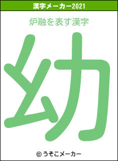 炉融の2021年の漢字メーカー結果