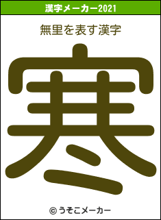 無里の2021年の漢字メーカー結果