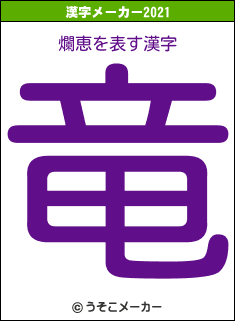 爛恵の2021年の漢字メーカー結果