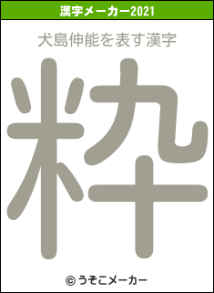 犬島伸能の2021年の漢字メーカー結果