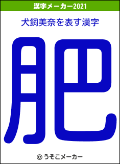 犬飼美奈の2021年の漢字メーカー結果