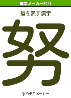 猶の2021年の漢字メーカー結果