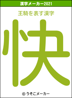 王騎の2021年の漢字メーカー結果