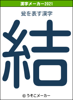 瓮の2021年の漢字メーカー結果