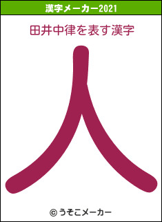 田井中律の2021年の漢字メーカー結果