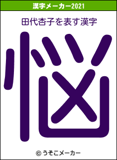 田代杏子の2021年の漢字メーカー結果