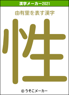 由有里の2021年の漢字メーカー結果