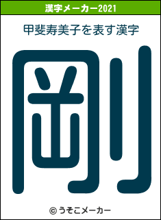 甲斐寿美子の2021年の漢字メーカー結果