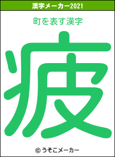 町の2021年の漢字メーカー結果