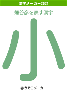 畑谷彦の2021年の漢字メーカー結果