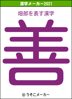 畑郎の2021年の漢字メーカー結果