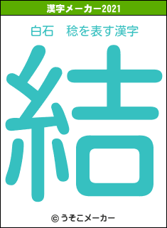 白石　稔の2021年の漢字メーカー結果