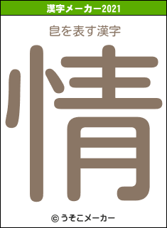 皀の2021年の漢字メーカー結果