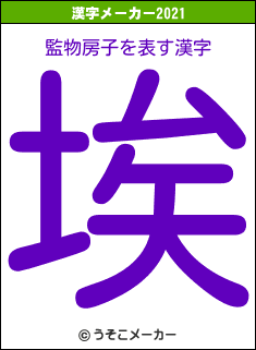 監物房子の2021年の漢字メーカー結果