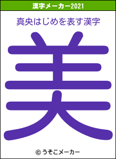 真央はじめの2021年の漢字メーカー結果