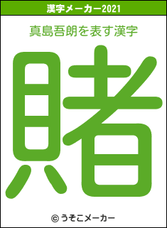 真島吾朗の2021年の漢字メーカー結果