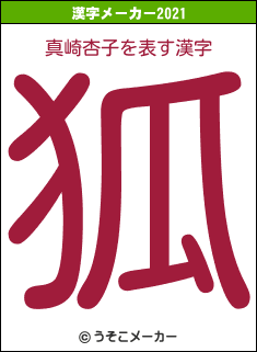 真崎杏子の2021年の漢字メーカー結果