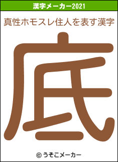 真性ホモスレ住人の2021年の漢字メーカー結果