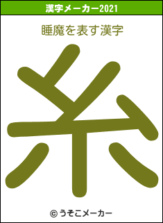 睡魔の2021年の漢字メーカー結果