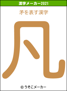矛の2021年の漢字メーカー結果