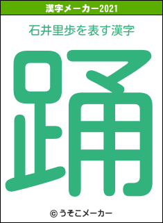 石井里歩の2021年の漢字メーカー結果