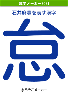 石井麻貴の2021年の漢字メーカー結果