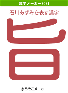 石川あずみの2021年の漢字メーカー結果