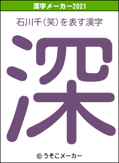 石川千(笑)の2021年の漢字メーカー結果