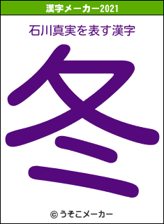 石川真実の2021年の漢字メーカー結果