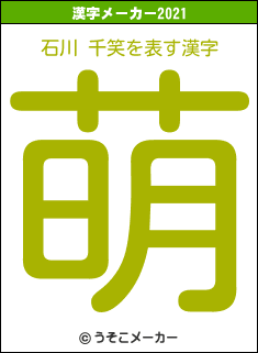 石川 千笑の2021年の漢字メーカー結果